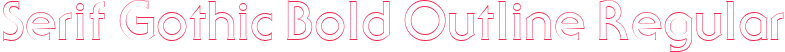 Serif Gothic Bold Outline Regular